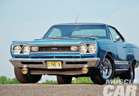 1968-Plymouth-Gtx - mopar, 68, classic, blue