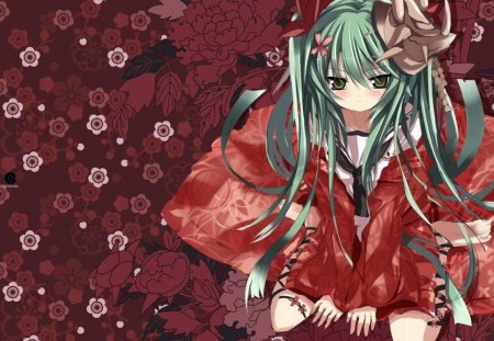 loli style - flowers, girl, manga, anime