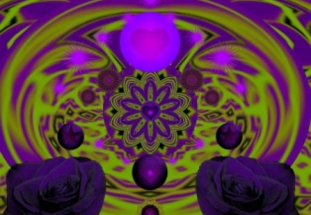 Popping Purple - eye candy, collage, 3d, fractal, abstract