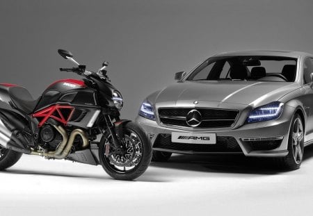 Mercedes - mercedes, car, bike, benz