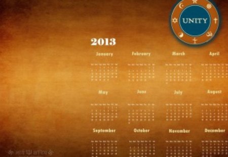 unity 2013 calender - 2013, religion, spiritual, unity, calender