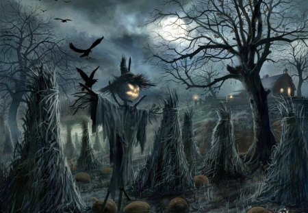 halloween - moon, bats, bat, ghost, halloween, night, dark, scary