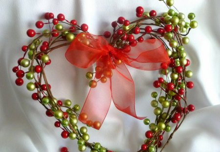 Christmas Wreathâ™¥ - love, fashion, wreath, christmas, entertainment, forever, bow, red, green, ribbon