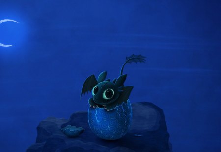 Lil' Nightmare - abstract creature, cute creature, baby bat, nightmare