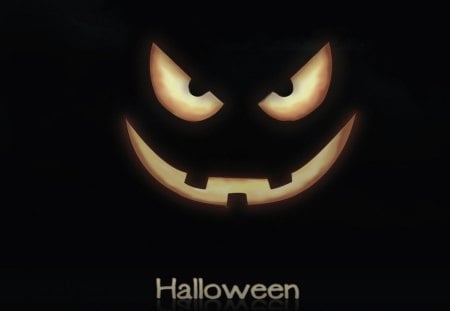 H A L L O W E E N - halloween, scary, jack o lantern, carved, pumpkin, creepy, evil, simple