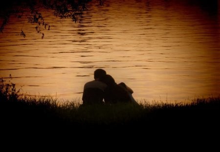 Romantic evening by the lake - picture, love, pic, 29, 2012, 10