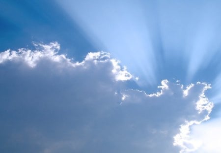 Daylight rays - clouds, sunlight, nature, rays of light, rays, hd, sun, sky, wallpaper