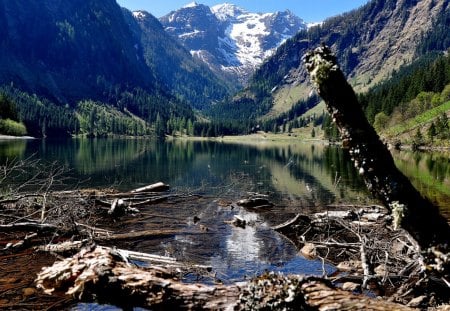 BLACK LAKE AUSTRIA - black, sea, lake, seen