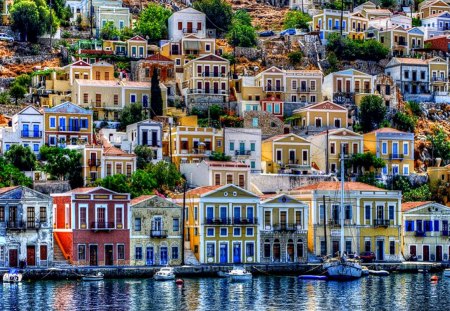 Lovely Greece - summer, boat, beautiful, amazing, architecture, view, colorful, sailboat, summer time, greece, beauty, sailboats, buildings, peaceful, town, building, houses, reflection, island, lovely, splendor, house, sailing, sea, colors, boats