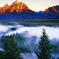 Grand Teton National Park at Dawn, Wyoming