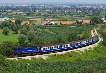 Commuter Train - entertainment, train, people, nature