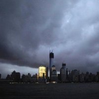 Hurricane Sandy Above New York