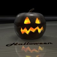 Carbon halloween pumpkin