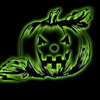 Green pumpkin halloween