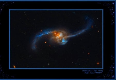 Merging Galaxies 1200x800 - outerspace, space, stars, galaxies