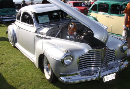 1941 Buick Special Estate - nickel, silver, headlights, buick, photography, engine