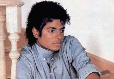 ♥ - blue, great, entertainment, angel, precious, music, jackson, michael, magnificent, iconic, always, actor, dancer, forever, beautiful, singer, love, sad look, shirt