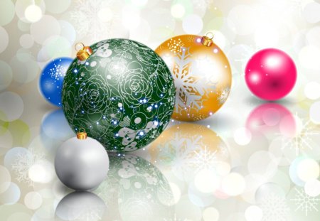 Christmas Balls - beauty, bokeh, xmas, magic, colorful, magic christmas, lovely, christmas, colorful balls, christmas balls, holidays, pretty, christmas ball, beautiful, holiday, colors