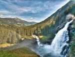 *** Waterfall And Mountains ***