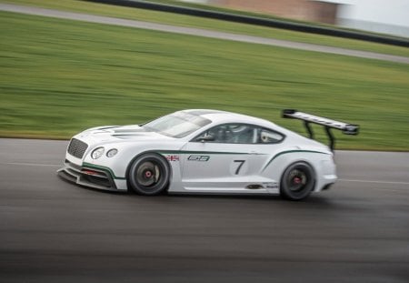 bentley gt3 race car - race track, two seater, race modified, front engine