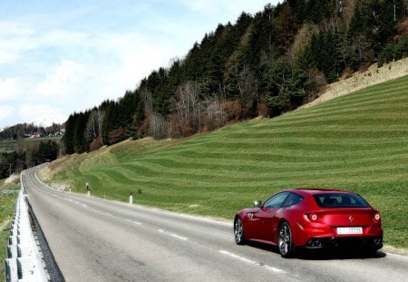 ff ferrari, supercar, fast, red - fast, supercar, ff ferrari, red