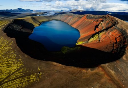 Arctic Blue Lake Volcanic - volcanic, lake, arctic, blue