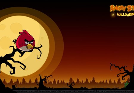 Happy halloween - sky, moon, halloween, night, angry bird