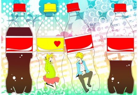 Melancholic - logo, len, coke, rin