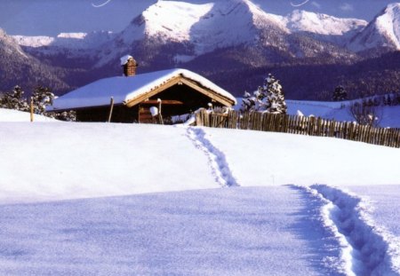 Wintertime Cristmastime - christmas, snow, winter, mountains