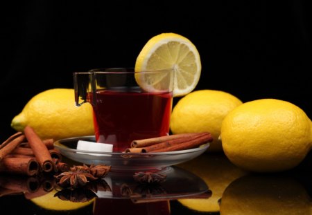 *** Tea and lemons *** - natura, herbatka, martwa, cytryny