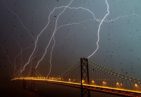 Nature lights - nature, rain, lightning, storm, lights