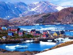 beautiful colorful village of kulusuk greenland