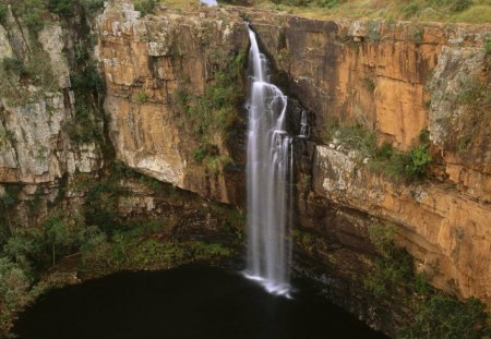 sabie river falls transvaal south africa - falls, pool, cliff, river