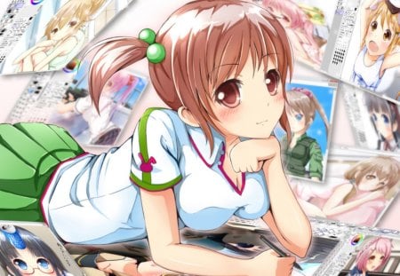 anime girl - anime, girl, photographs, manga