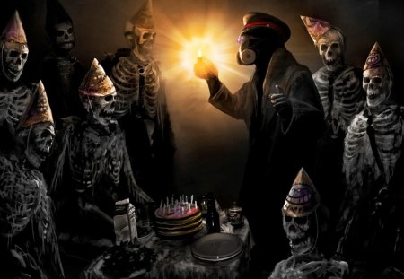 Happy Birthday!!! - dead, skeletons, party, birthday