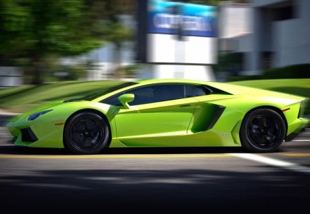 Lamborghini Aventador - motion, blur, car, aventador, lamborghini