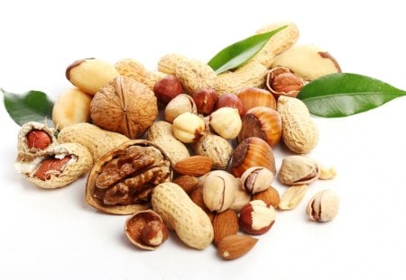 *** Different types of nuts *** - orzechy, owoce, jedzenie, rozne