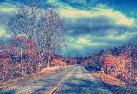 Road - nature, road, man, made