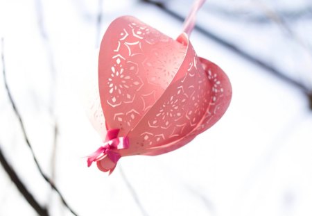 Garden sweet lanternâ™¥ - paper, pretty, beautiful, sweet, love, soft pink, forever, garden, lantern, hanging, romantic, entertainment, fashion