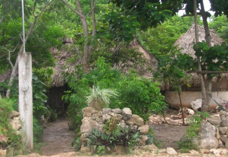 Mayan Village - village, mayan, cancun, coba, mexico