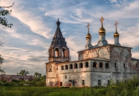 Cathedral - architecture, cathedral, clouds, religious