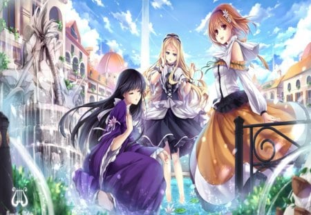 Forgotten Melody - girls, manga, anime, sky