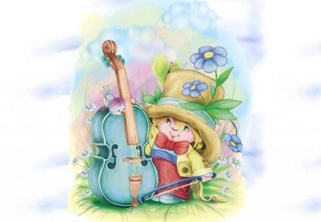 Cute musician - musician, cute, music, violin