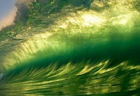 Huge Rolling Wave - nature, ocean wave, huge, rolling