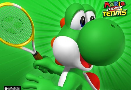 Mario Power Tennis Yoshi - mario power tennis, tennis, nintendo, yoshi