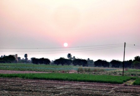 village style - village, farm, sunset, baloch