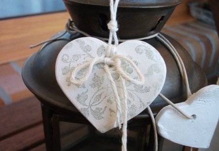 White Hearts♥ - forever, fashion, decorative, entertainment, love, lantern, christmas, white, decorations, hearts