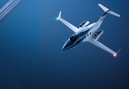 ~HondaJet in Flight~ - attractions in dreams, sky, hondajet in flight, atmosphere, creative pre-made, aircraft, love four seasons, most downloaded, blue, commercial