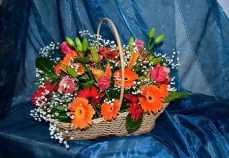 *** Basket of flowers *** - nature, colorful, basket, flowers, flower