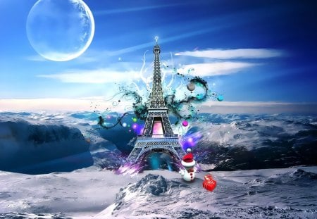 *** New Year in Paris *** - fantasy, paris, new year, tower, abstraction